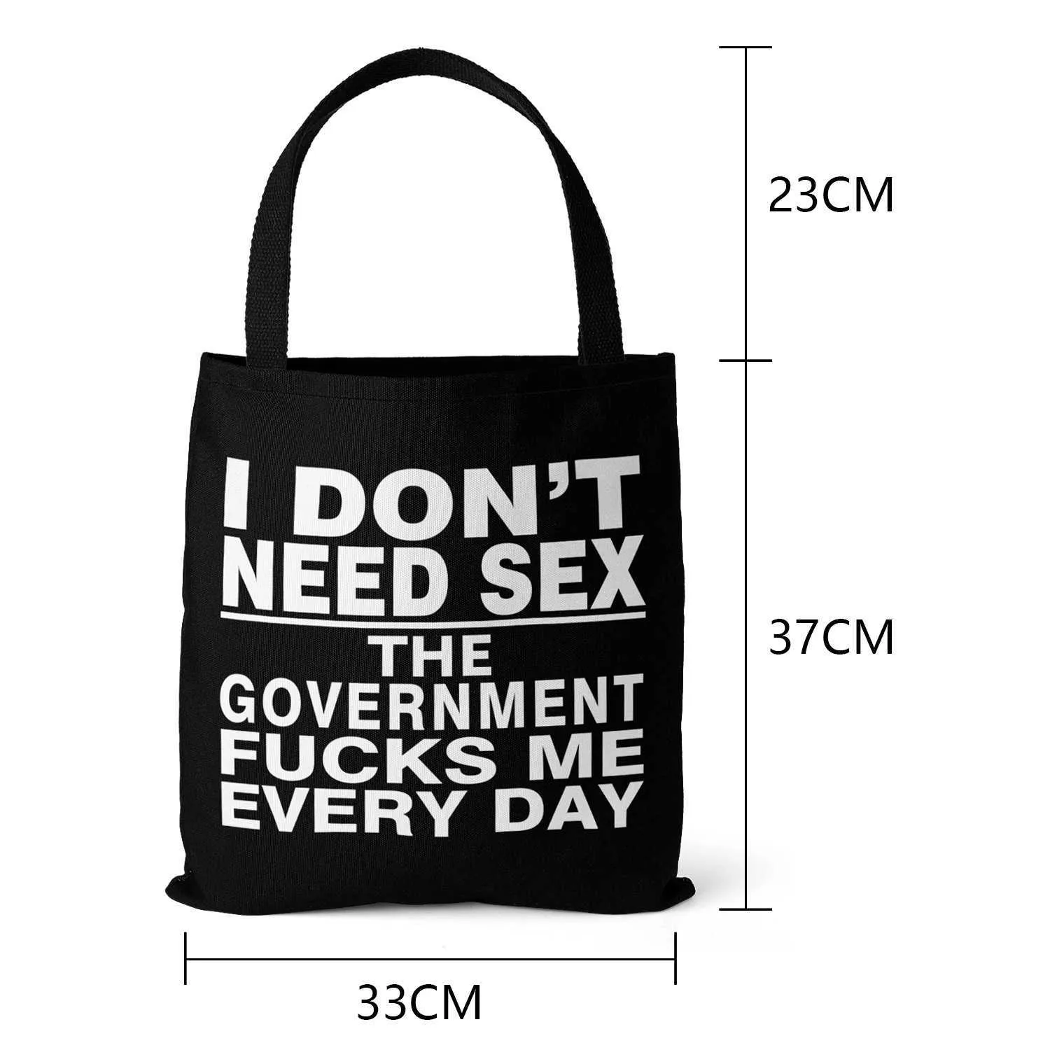 Schwarze Canvas-Handtasche, lässige Tragetasche, Tiktok, lustiger doppelseitiger Buchstabendruck, Handtaschen, Sport, Strand, Einkaufen, Umhängetasche, ich brauche keinen X-Stunde-Preis, FK ME G76HTV7