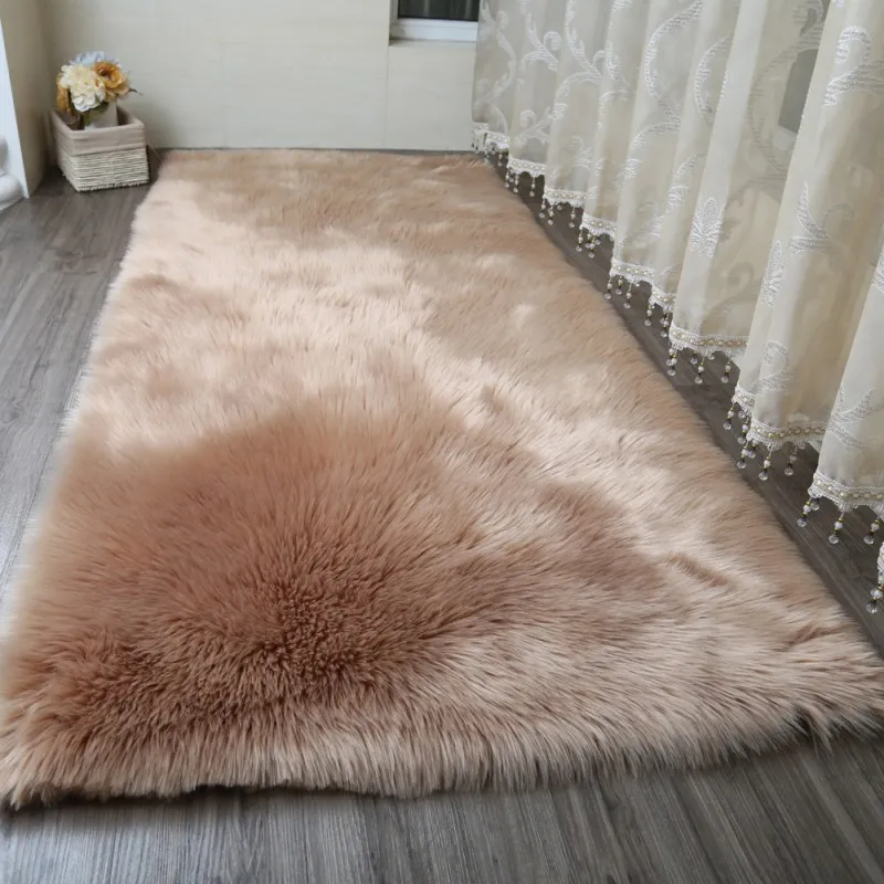 Modernt och enkelt plysch matta sovrum sovrum mattor full butik vardagsrum soffbord matta imitation fönster dekoration295w
