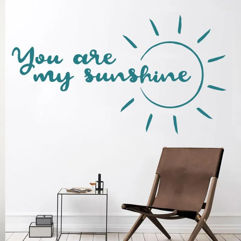 Autocollants muraux You Are My Sunshine, Art amovible pour enfants, décoration de chambre de garçon, affiche de décoration de maison, sparadrap DW5080282Y