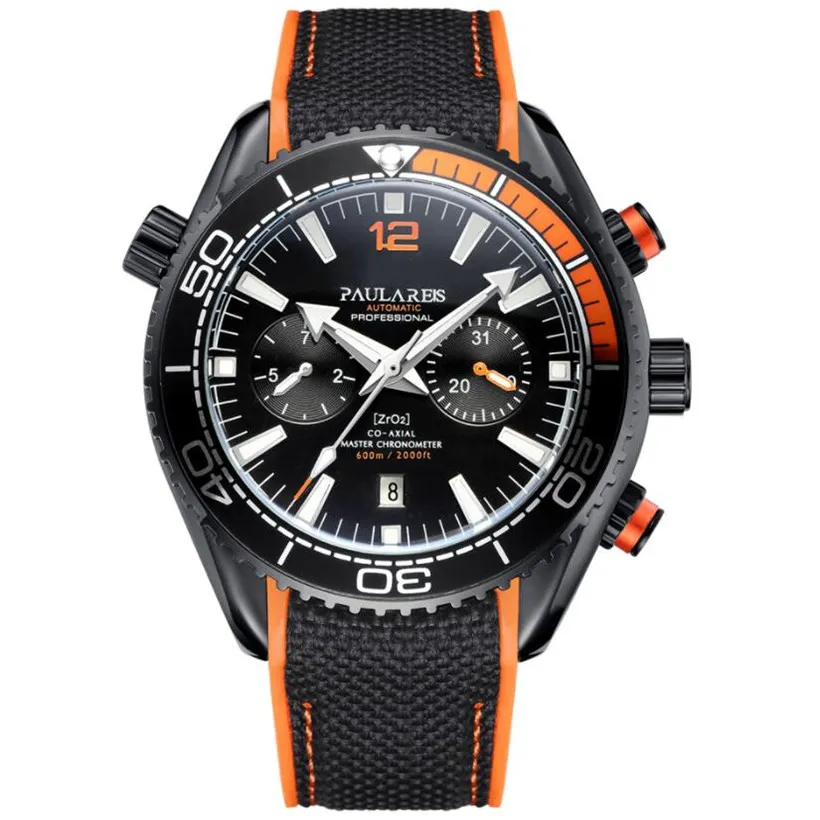 Męskie zegarki Automatyczne kwarc męski zegarek najlepsi marka Mężczyzn Business Wristwatch mistrz mody projektant luksusu chronograph stopwatc282r