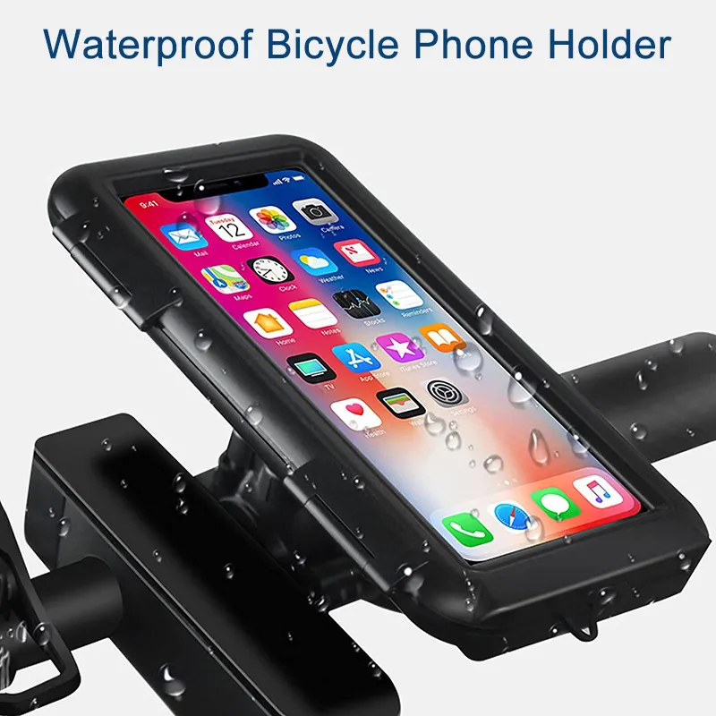 2021 New Upgrade Waterproof Bicycle Bag Case Cover Motorcycle Bike Handlebar Cell Phone Mount 12 Samsung Xiaomi