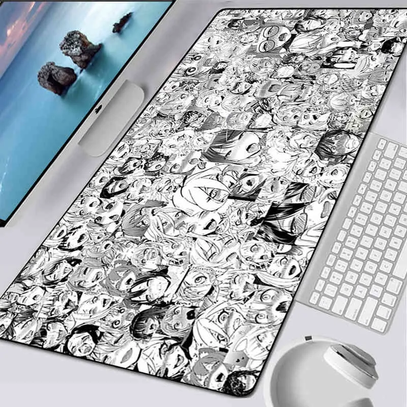 Japonês sexy ahegao anime menina grande jogo mouse pad computador mousepad gamer mouse tapete portátil mausepad teclado tapete de mesa g226990848