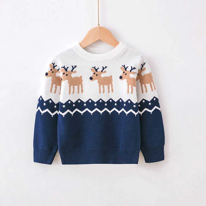 2021 novo moda roupas de xmas inverno outono outono de malha suéteres meninas meninos casuais roupas macias desenhos animados roupas fofas y1024