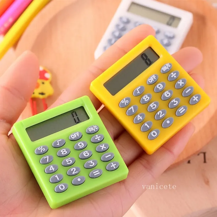 Mini étudiant examen apprentissage essentiel petites calculatrices couleur portable multifonctionnel petite calculatrice carrée à 8 chiffres T2I53406