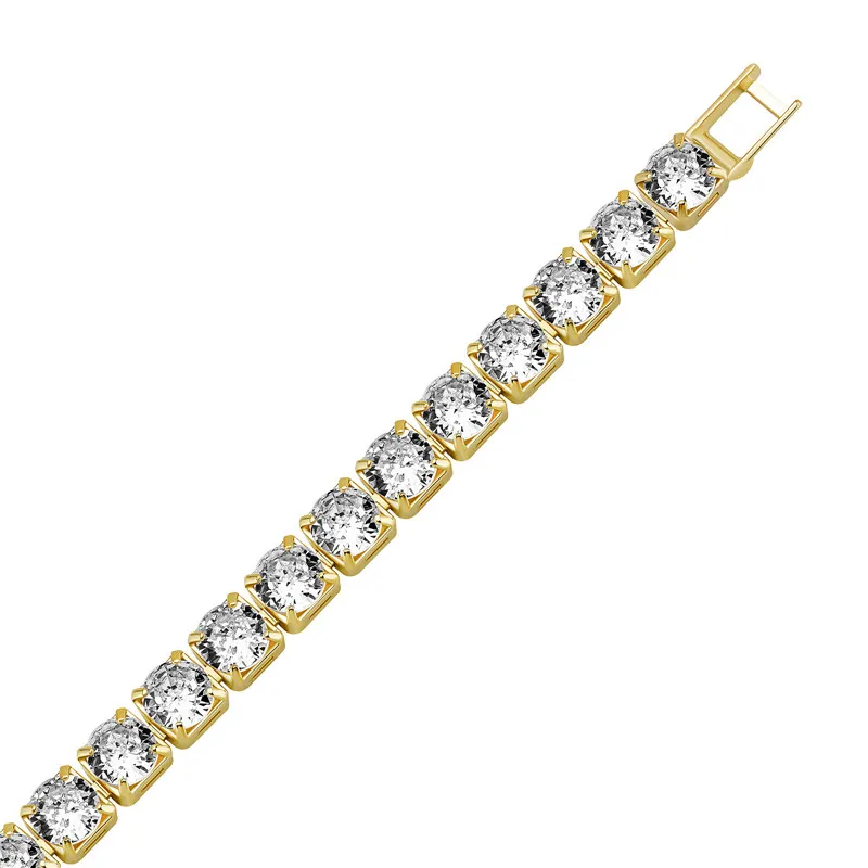 gold bracelet man iced out tennis bracelet chain AAA Cubic Zirconia Silver Womens Bracelets Designer Copper White Diamond Chains B2174