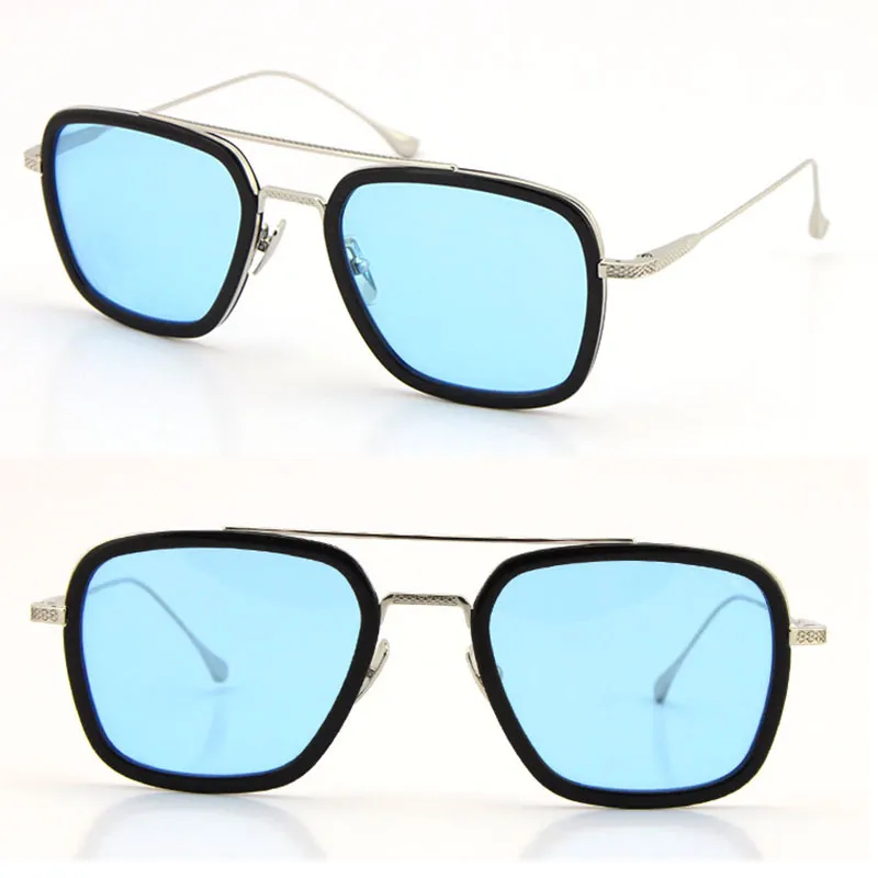 Hela säljande fyrkantiga ansiktsflyg solglasögon manliga och kvinnliga modeglasögon metallpilot adumbral glasögon klassisk ST227G