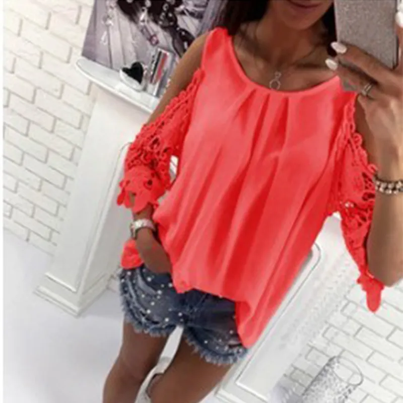 Bigsweety Ladies Blouse Fashion Womens Off Tops Blouse Рубашки Summer Hollow Out Рубашка Boho Tonic Tops 210401