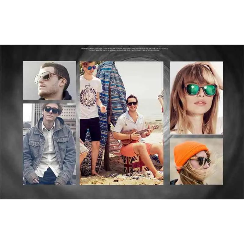 Retro kaykay ahşap güneş gözlüğü erkekler polarize tonları bambu güneş cam kadınlar için yüksek kaliteli el yapımı gözlüğü yüzer