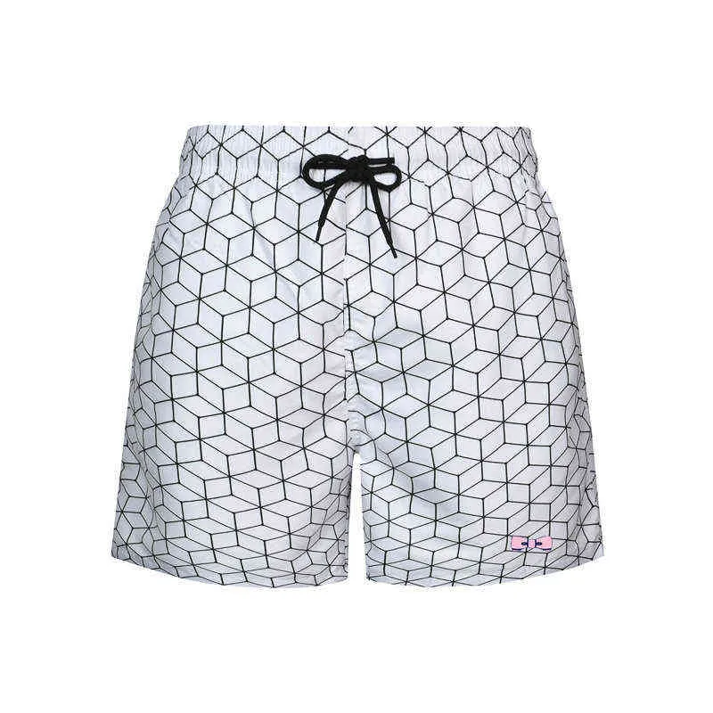 2021 nouveaux pantalons Shorts pour hommes Gradient colourTrunks Beach Board Shorts Pantalons Hommes marque Sports casual imprimé Shorts de surf H1210