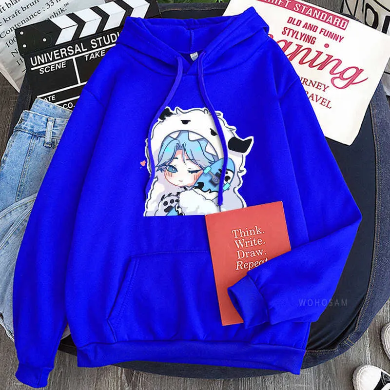 2021 Harajuku Animethe Infinity Langa Kawaii Hoodie Женщины Смешные Мультфильм Скейтборд Девушка Симпатичные Сладкие Кореи Негабаритные Толстовки H0910