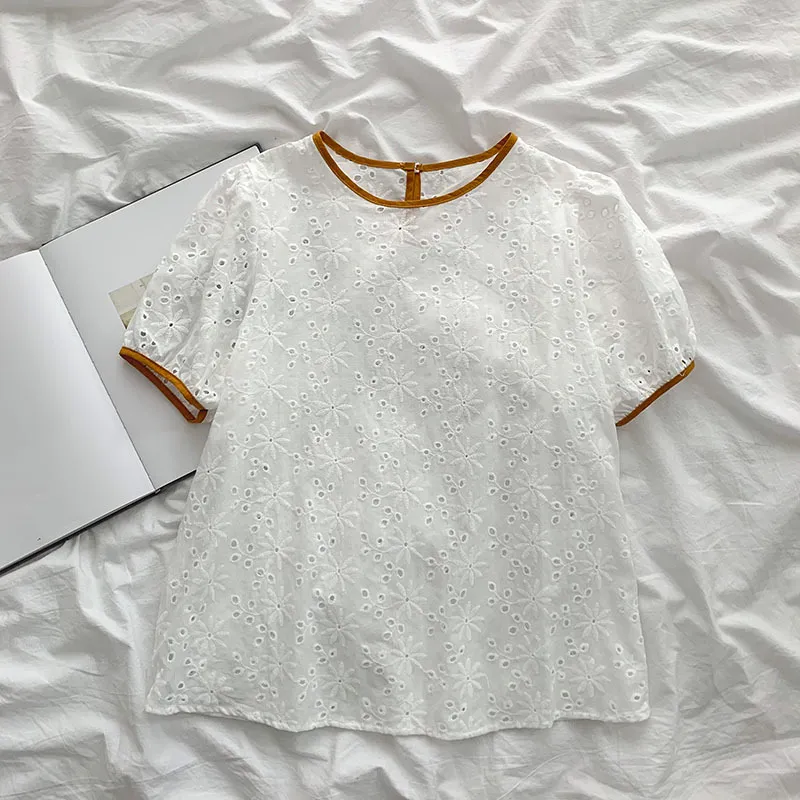 Kimutomo Fashion Suit Donna Estate Coreana T-shirt a contrasto di colore + Abito vintage a vita sottile con imbracatura a due pezzi 210521