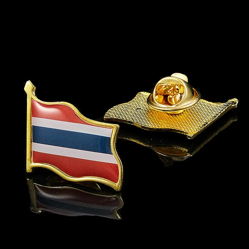Thailand Emaille Pin und Broschen Flagge Lappelhandwerk 3d Weaving Ornamente Brosche Badge2546606