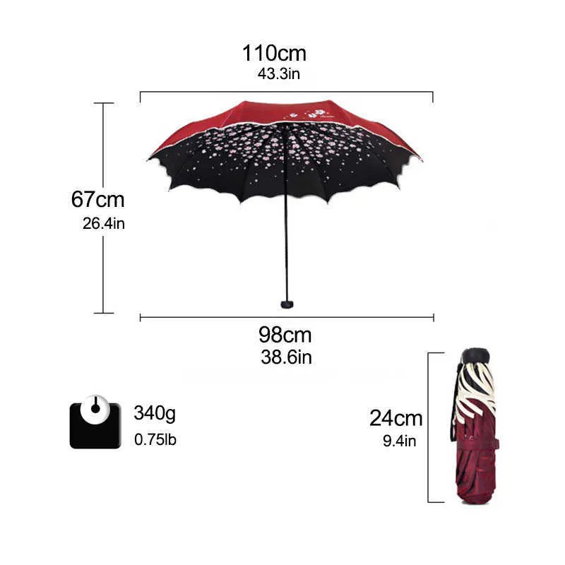 Blume Regenschirm Regen Frauen Mode Voll Blackout Farbe Flash Gewölbte Prinzessin Regenschirme Weibliche Sonnenschirm Kreative Geschenk Hochzeit 210925