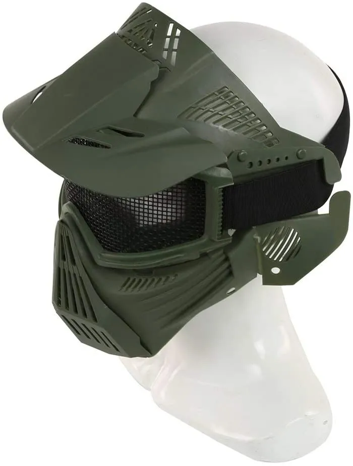 Tactical Steel Mesh Mask Breathable Safety Full Face Protection Mask for Tactical CS Field Airsoft Paintball Mask