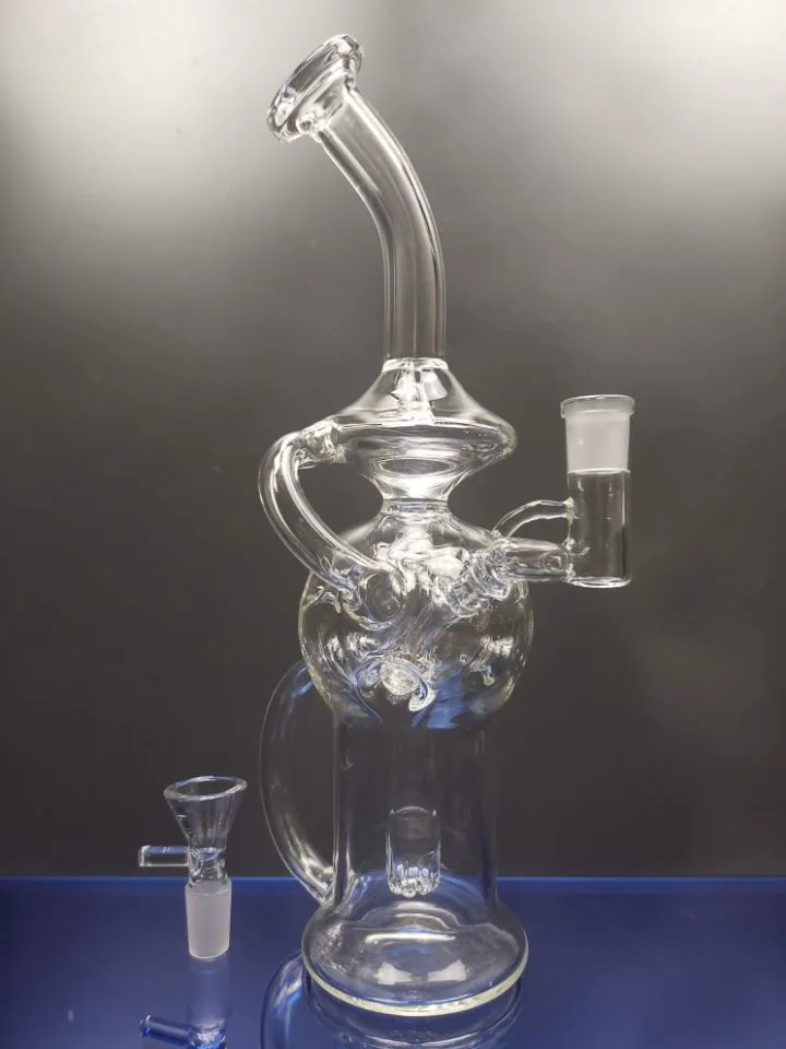 Glaspipor Bägare Bong Rökpipa Pyrex Hand Pipe Handtag Glasåtervinningsmaskin Dab Rig Showerhead Inline vattenpipa cheechshop