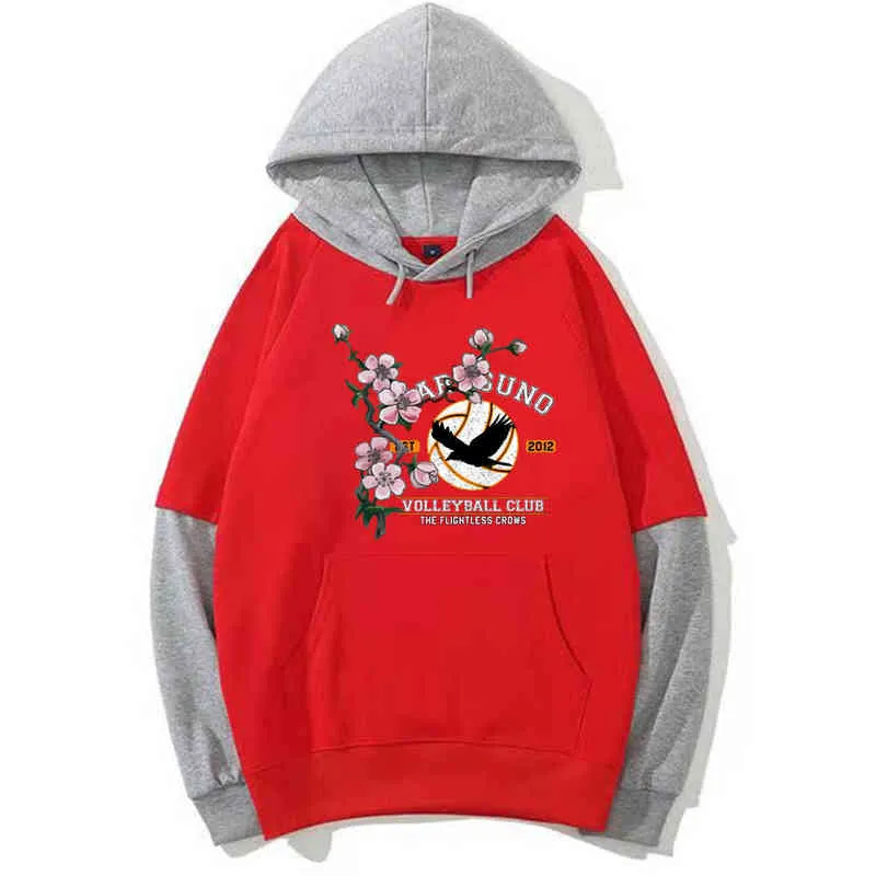 Japanische Anime Lustige Haikyuu Hoodies 2021 Winter Japan Stil Sweatshirts Street Hip Hop für Frauen/männer H1227