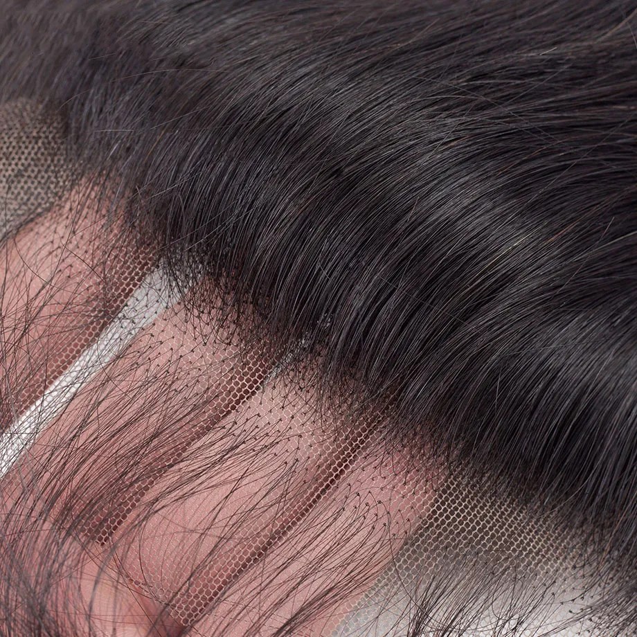 Brezilyalı Düz ​​Kapatma 4x4 Şeffaf Dantel Kapatma Düz İnsan Saç Swiss Dantel Bebek Saç Ile Preeklu