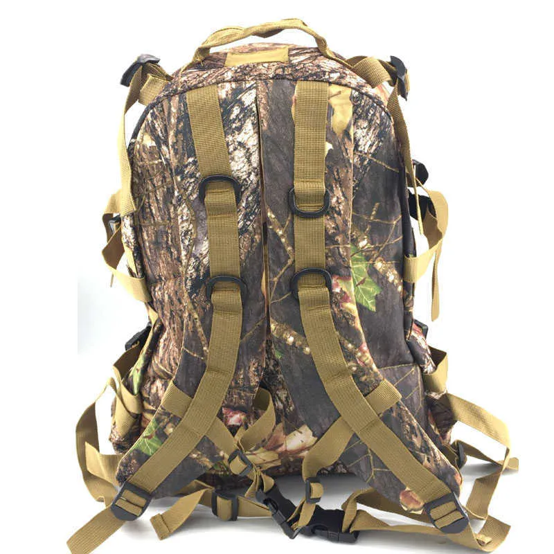 Molle Camouflage Tactical Backpack Military Camping Hiking Bag Men Hunting Climbing Rucksack War Game Travel Outdoor Airsoft Bag Q0721