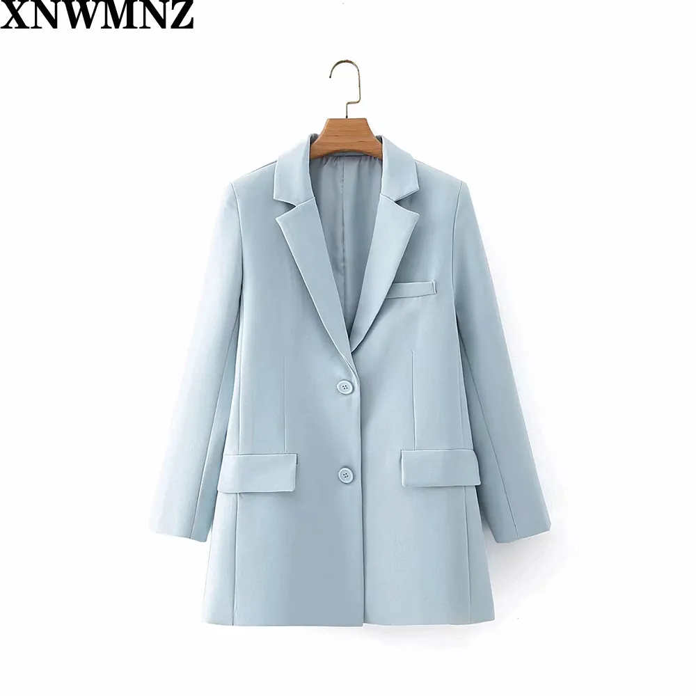 Fashion wild pocket solid color suit jacket + high waist was thin and simple wide leg shorts two-piece female 210520