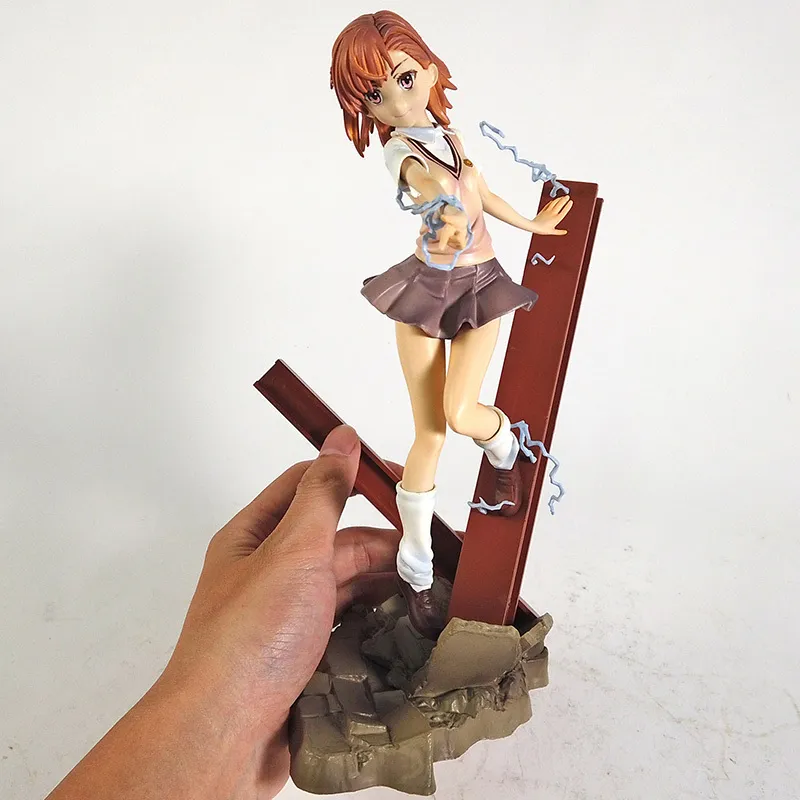 27cm Belirli bir büyülü indeks misaka Mikoto 17 Ölçek Pvc Şekil Toplama Model Oyuncaklar Anime Figma Bebekler Brinquedos X05035636092