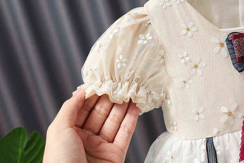 Abbigliamento bambini Spanish Lolita Vintage Bow Stitching Ball Gown Festa di compleanno Pasqua Eid Abiti da principessa ragazze A454 G1129