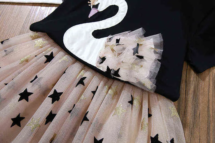 2020 Yaz Kız 'Giyim Setleri Zarif Prenses Kız Hayvan T-shirt + Yıldız Gazlı Bez Etek 2 adet Çocuk Giyim Takım Elbise Çocuk Giyim Y220310