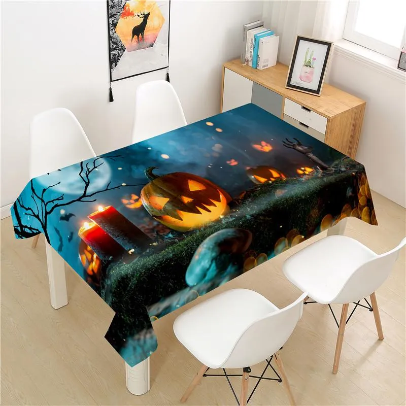 Halloween Tablecloth Polyester El Picnic Table Rectangular Covers Home Dining Tea Decoration Cloth314R