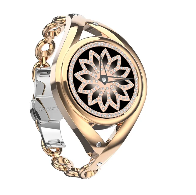 LEMFO Exquisite 11 mm dünne Zifferblatt Göttin Uhren Armband Blutdruck Herzfrequenz physiologische Überwachung Smart Watch Damen Wris286m