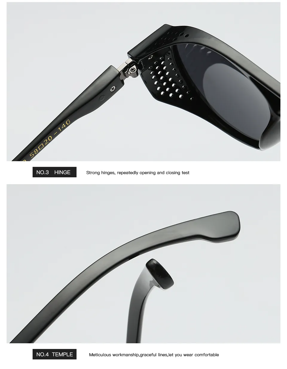 Gafas de sol polarizadas redondas Retro Steampunk para hombres y mujeres, gafas de diseñador de marca, protección UV 293d