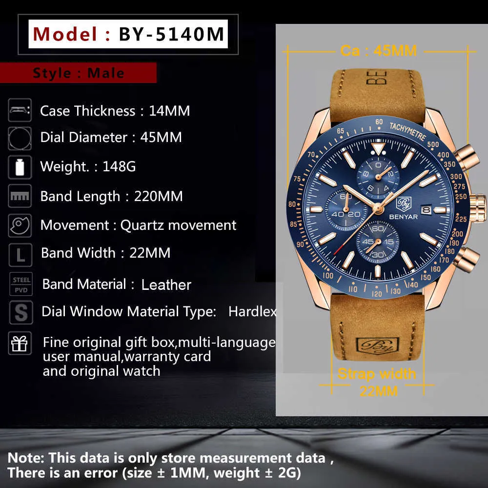 BENYAR hommes montres marque de luxe bracelet en Silicone étanche Sport Quartz chronographe montre militaire horloge Relogio Masculino 210609266H