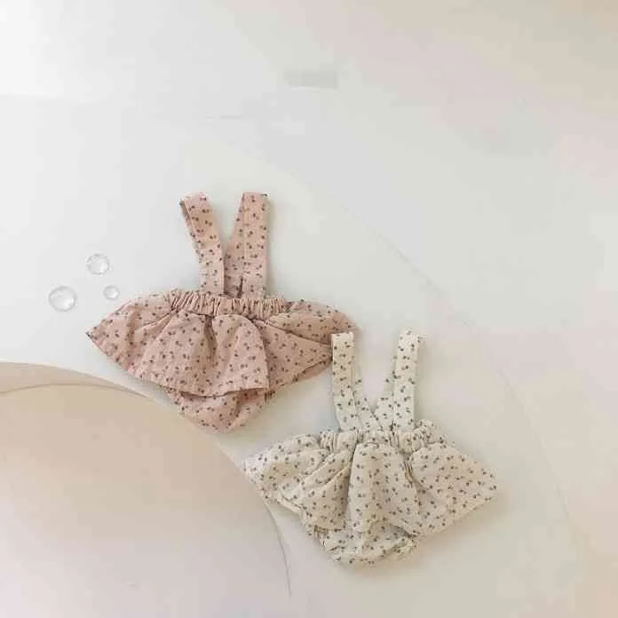 아기 소녀 모자와 함께 귀여운 꽃 coveralls 한국 스타일 유아 아이 순수 면화 bodysuits 0-210508