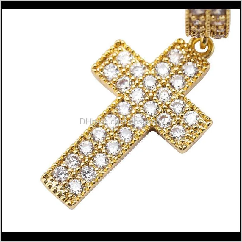 Hoop Huggie Luxury Designer Earrings Hip Hop Jewelry Iced Out Diamond Cross Earring Bling Men Women Stud Earings Rapper Hip171I