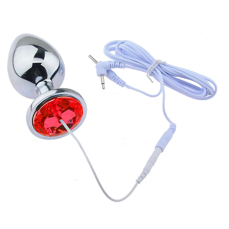 Acessórios de massagem de massagem de choque elétrico de choque elétrico masturbador butt plug vaginal eletro sexo estímulo brinquedos para adultos x04014280394