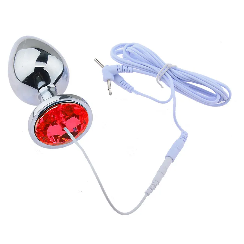 Electric Shock Anal Plug Massage Accessories Masturbator Butt Vaginal Plug Electro Sex Stimulation Toys Products For Adults X04018516817