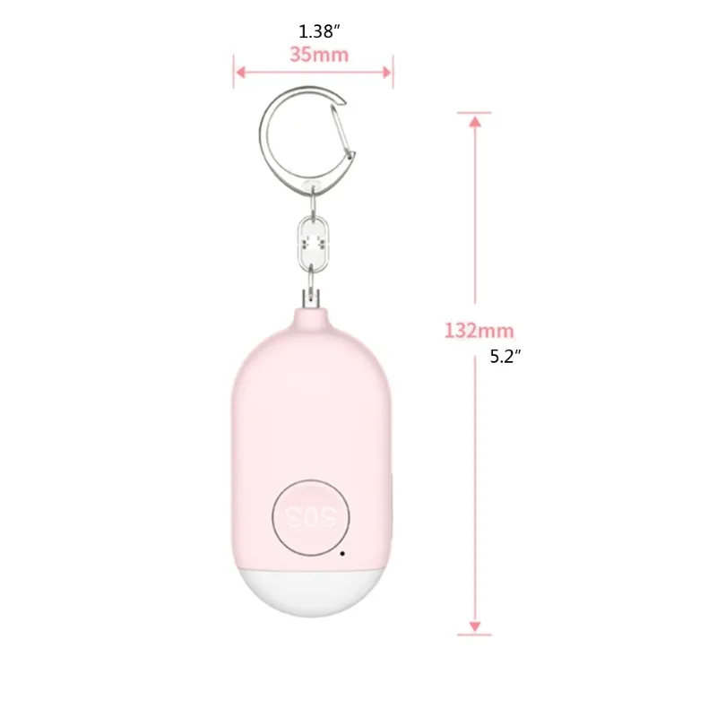 50LE Sos Keychain Suitable for Ladies Men the Elderly and Children Personal Key Alarm Protection Safety Equipment