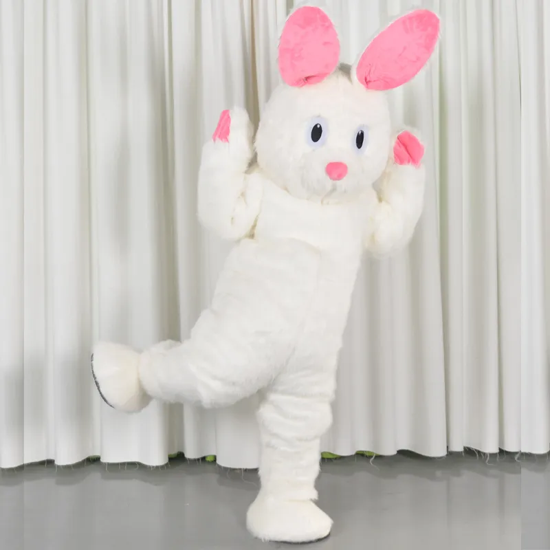Costumi mascotte Coniglio peloso Costume adulto di Pasqua di Halloween Fantasia tuta mascotte Costume da recitazione grandi eventi