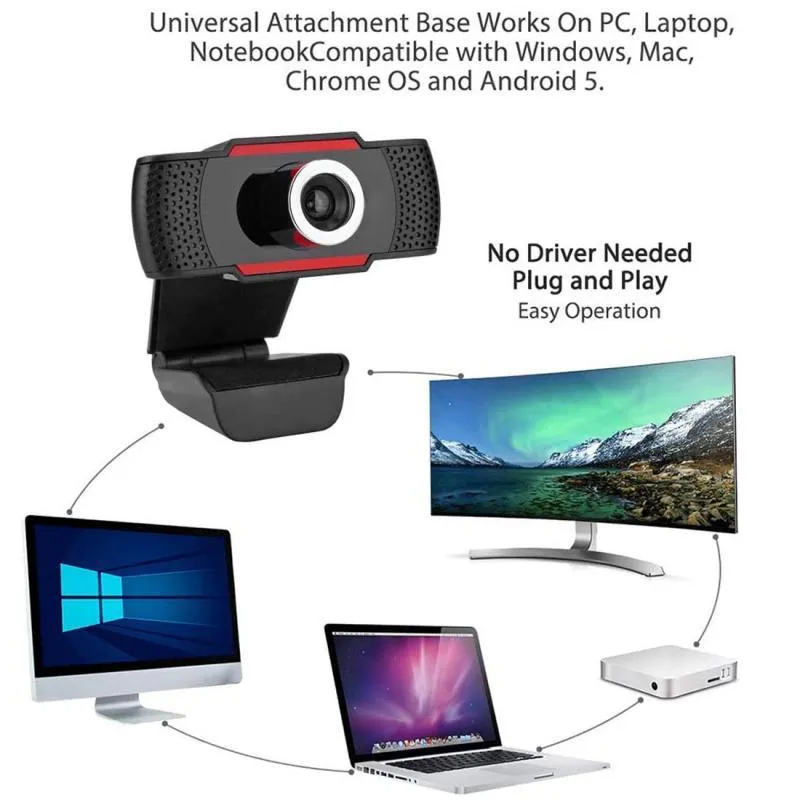 HOT! HD cam Mic 1080p 720p USB Video Recording Web Camera With Microphone Tablet PC Computer