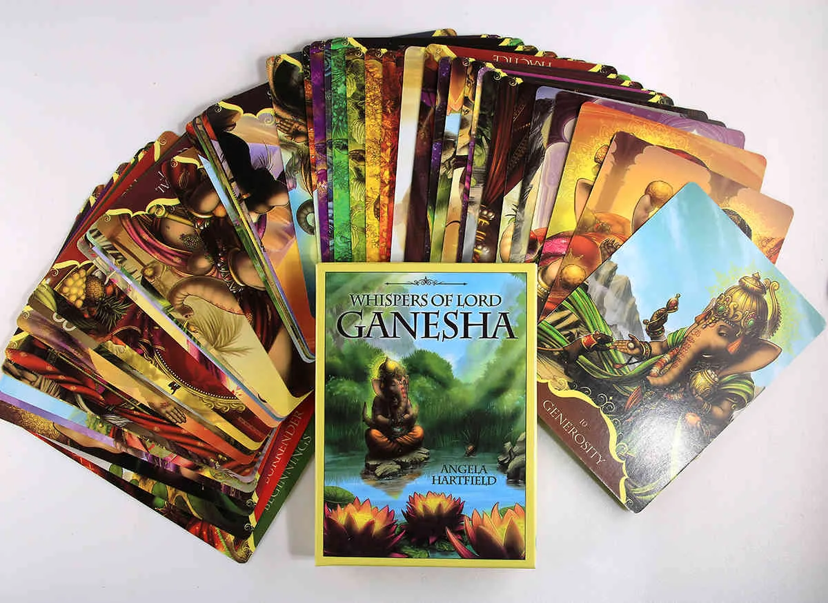 Whispers of Lord Ganesha Oracles English s For Divination Tarot Deck Card Board Game Elephant Headed God Toy s1RV9