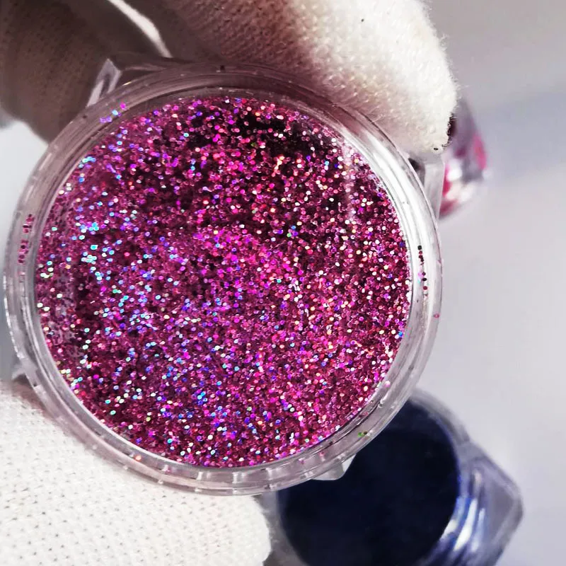 21 adet / takım Holografik Mix Renkler Glitter Seti Shining Şeker Krom Pigment Tozu Toz Nail Art Süslemeleri