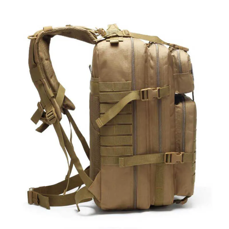 Большая вместительная уличная сумка через плечо для кемпинга, камуфляжный военный рюкзак, охотничий страйкбольный тактический рюкзак Molle, походные рюкзаки Y0721
