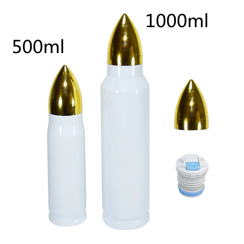 US-Lager 17oz 34oz Sublimation Bullet Cup Rockets Tumblers Edelstahl Kreative Isolierflasche Thermos Doppelwandige Isolierung219k