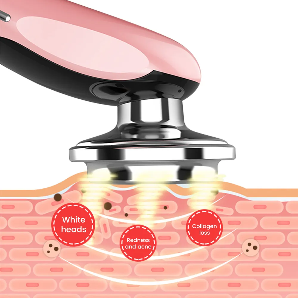 7 en 1 RF EMS Micro dispositif de levage de courant Vibration LED Po thérapie visage rajeunissement de la peau dissolvant de rides masseur facial Pe248o7876034