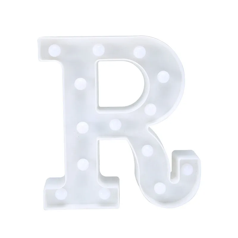 Luminosa Lettera Lede Night Light Light English Alphabet Numero Lampada Decorazione feste di matrimonio Accessori la casa di Natale240L