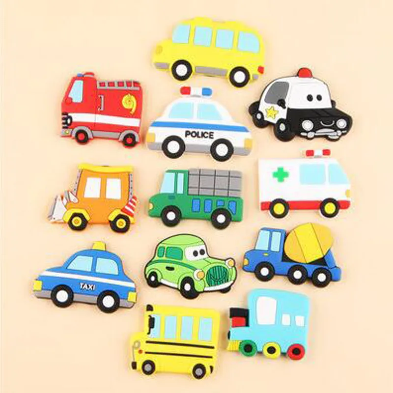Fridge Cartoon Magnets PVC Colorful Magnet Sticker Plastic Refrigeator 3D Cute Stickers Fishes Cars Animals Cloud Home Furnishing 3093159