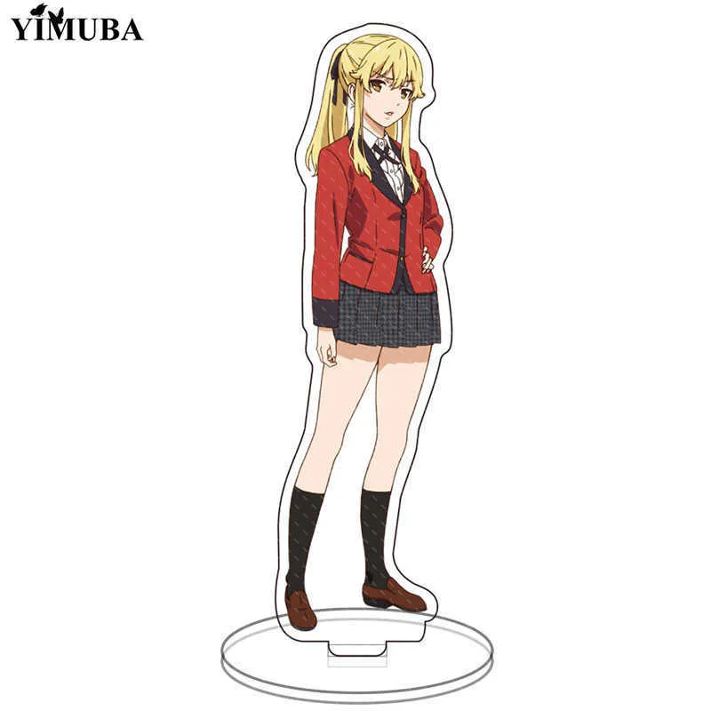 Anime japonais Kakegurui porte-clés debout modèle cadeau Jabami Yumeko Yomoduki Runa figurines acryliques Double face jouets à collectionner G1019