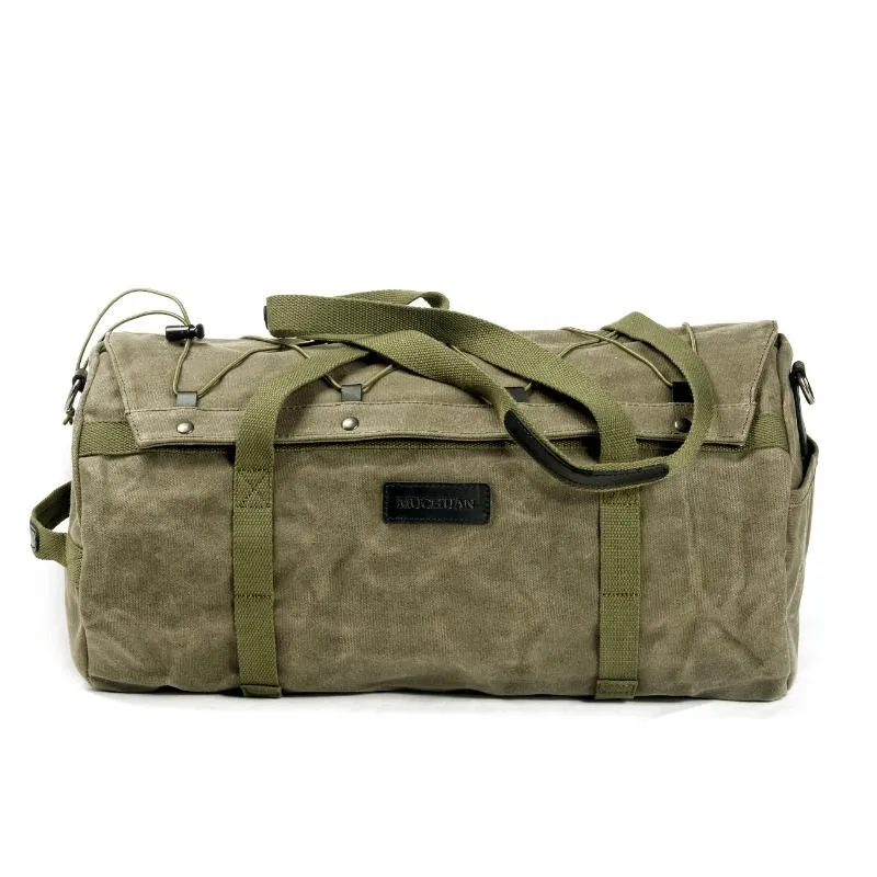 Duffel Bags Motorcycle Backpack Canvas Waterproof Rider's Bag Equipment Riding Back Seat Luggage Carrying314B