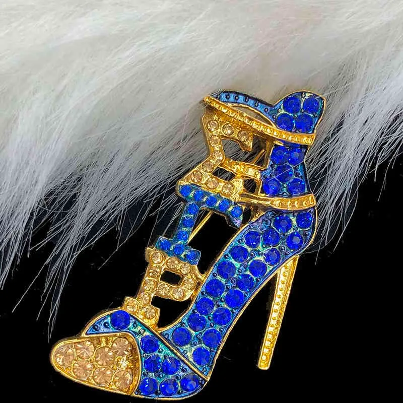 Scarpe col tacco alto con strass giallo blu Spille Sigma Gamma Rho Spille camicie da donna Regali