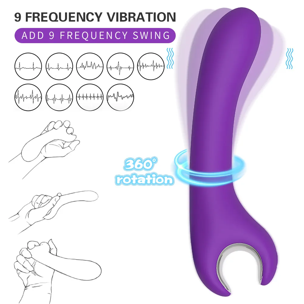 Massage 9 Fréquence Swing Gode Vibrateur Sex Shop G-spot Vagin Stimulateur Femelle Masturbation Outil Sex Machine Adulte Jouets pour Couple