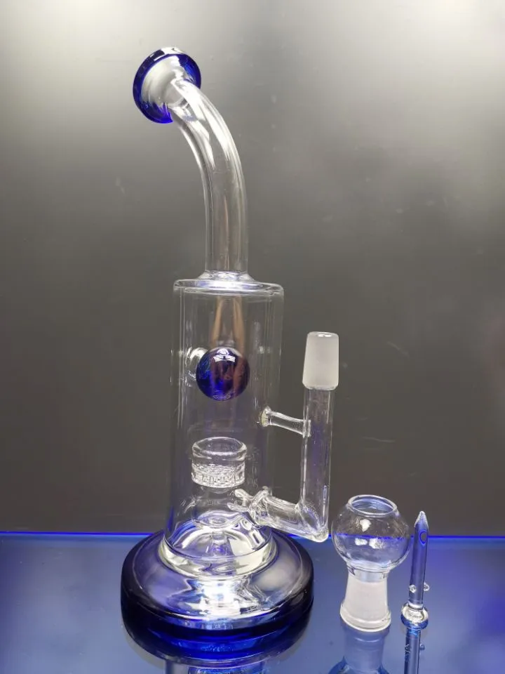 リサイクルボングカラフルなガラス喫煙水パイプ付き噴水パーコレーターガラスリサイクル水ギセル