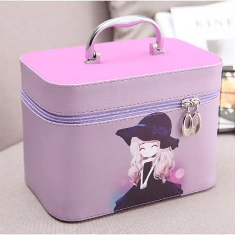 Cosmetic Case Bag Pu Storage Cosmetics Suitcase Makeup Pouche Sacs Cas3235